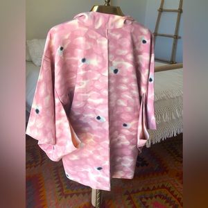 Vintage style pink patterned kimono purchased in Paris